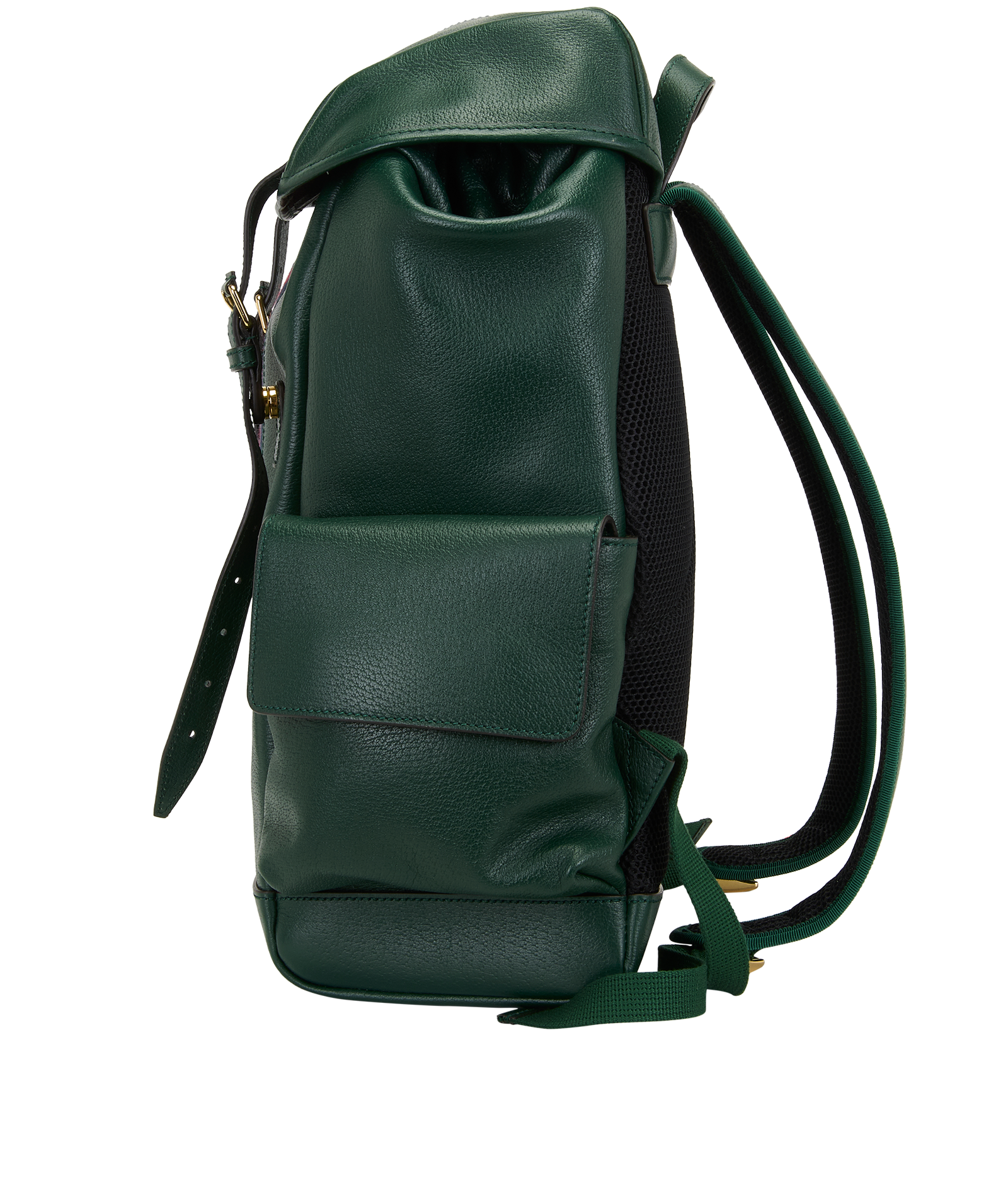 Medium Ophidia Backpack, &pound;895, Handbags, Green, Leather, Bottom view